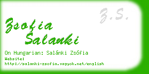zsofia salanki business card
